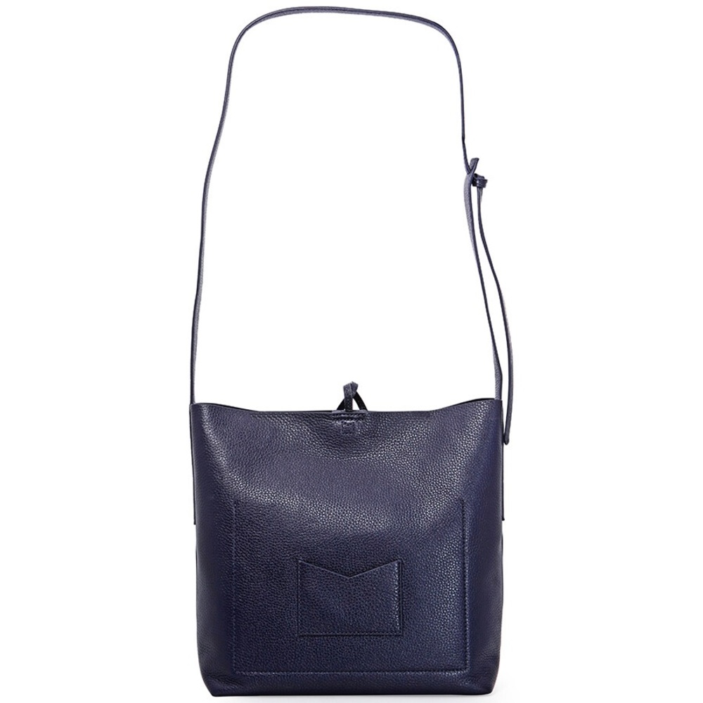 Michael Kors Navy Pebbled Leather Junie